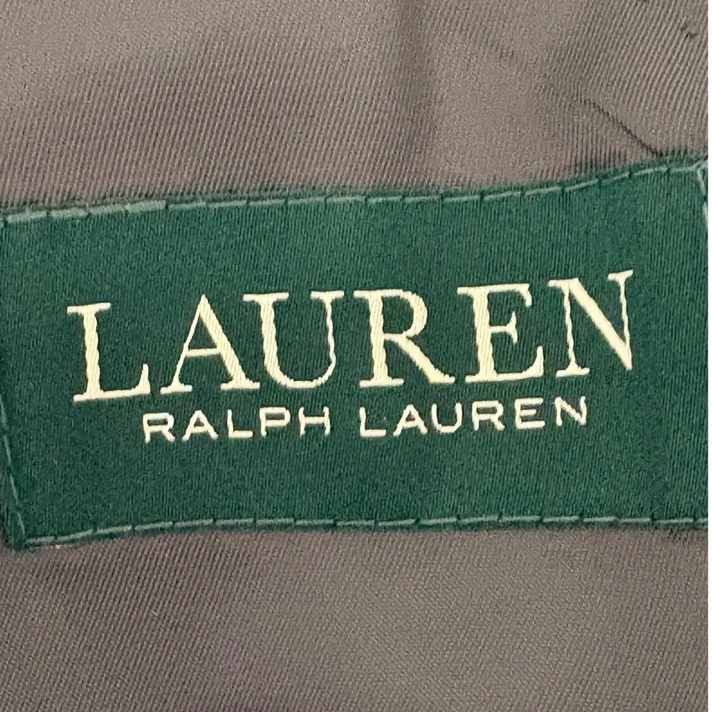Lauren Ralph Lauren Mens 46L Grey Blue 100% Wool Micro Check Blazer Sport Coat